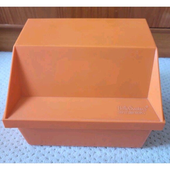 Vintage 1975 Betty Crocker STEP BY STEP Recipe Index Book Cards Orange Box - Picture 2 of 9